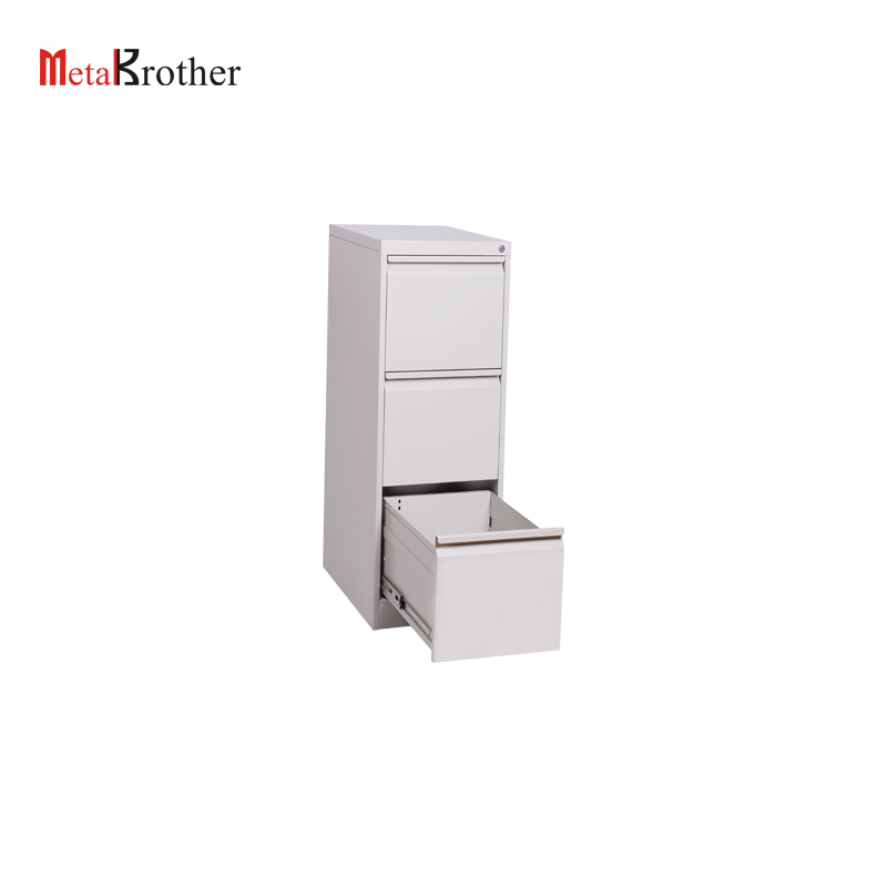 3 Drawers White File Storage Cabinet