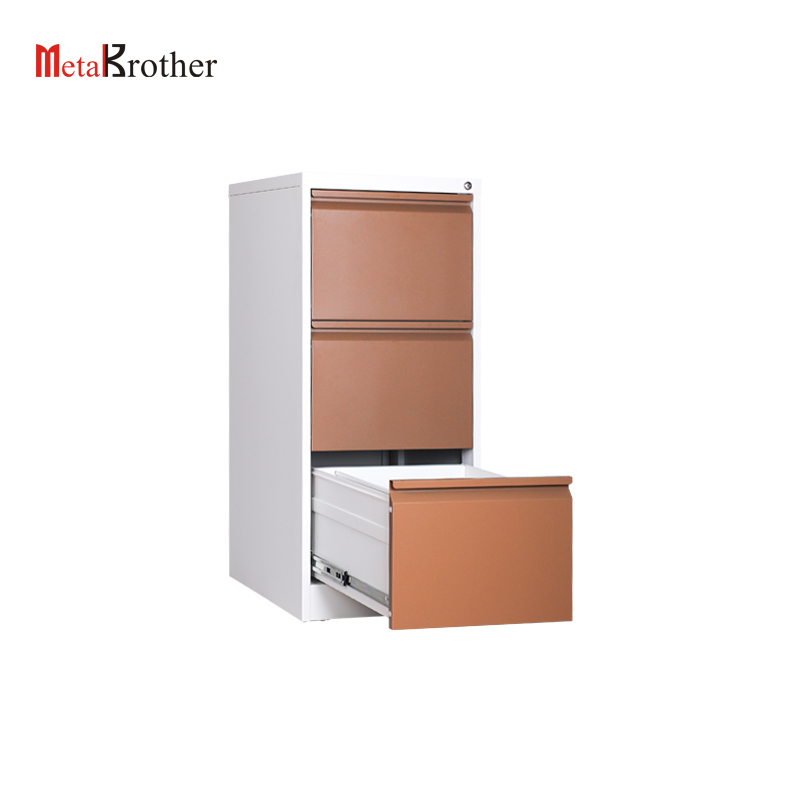 Vertical 3 Drawer Coffee File Storage Cabinet